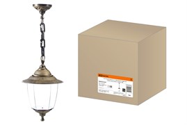 TDM Светильник Прага Эл-11-70Б 60 Вт Е27 подвесной бронза, прозрачный плафон SQ0330-0529