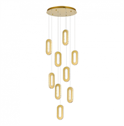 ST LUCE SL6506.203.09 Светильник подвесной Золотистый/Золотистый, Прозрачный LED 9*9W 3000K SL6506.203.09