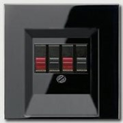 Накладка розетки ТАЕ,моно/стерео-аудиорозетки,комбинированной вставки Jung LS 990 Черный ls969tSW