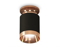 Ambrella Комплект накладного светильника XS6302180 SBK/PPG черный песок/золото розовое полированное MR16 GU5.3 (N6906, C6302, N6135) XS6302180