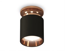 Ambrella Комплект накладного светильника XS6302181 SBK/PPG черный песок/золото розовое полированное MR16 GU5.3 (N6906, C6302, N6114) XS6302181