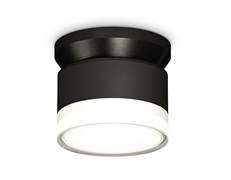 Ambrella Комплект накладного светильника с акрилом XS8102052 SBK/FR/CL черный песок/белый матовый/прозрачный GX53 (N8902, C8102, N8399) XS8102052