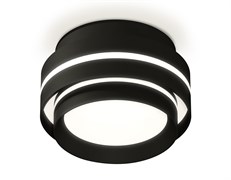 Ambrella Комплект накладного светильника с акрилом XS8414004 SBK/FR черный песок/белый матовый GX53 (C8414, N8478) XS8414004