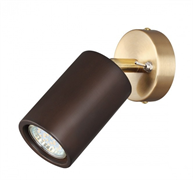 Odeon Light 7062/1W L-VISION ODL25 Настенный светильник темное дерево/металл с выкл. IP20 GU10 LED 7W  220V CAUCHO 7062/1W Odeon Light 7062/1W L-VISION ODL25 Настенный светильник темное дерево/металл с выкл. IP20 GU10 LED 7W  220V CAUCHO 7062/1W