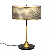 Odeon Light 5064/2T MODERN (В 2-Х КОРОБКАХ) ODL24 405 античн.бронза/серо-беж./металл/натур.камен."шпон" Настольная лампа E27 LED 2*10W BERGI 5064/2T