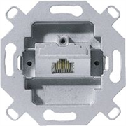 Механизм розетки компьютерной одинарной RJ45 6-й кат. Jung A500 Белый EPUAE8UPOK6