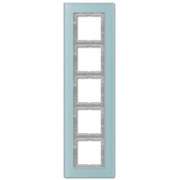 Рамка пятерная для горизонтального/вертикального монтажа для горизонтального/вертикального монтажа Jung LS Plus Матовое стекло LSP985GLAS