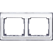 Рамка двойная для горизонтального монтажа Jung SL 500  Серебро sl5820si