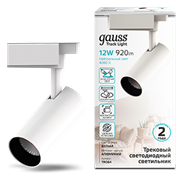Gauss Светильник трековый цилиндр 12W 950lm 4000K 180-220V IP20 55*190мм белый угол 24? LED TR064 Gauss Светильник трековый цилиндр 12W 950lm 4000K 180-220V IP20 55*190мм белый угол 24? LED TR064