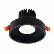 ST LUCE  ST751.438.10 Св-к встр. Черный LED 1*10W 3000K 750Lm Ra>90 38о IP20 D100xH75 170-240V ST751.438.10