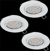 Eglo Комплект светодиод. встраив. светильников PENETO, 3x5W (GU10), ?87, сталь, белый 94406