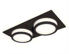 Ambrella Комплект встраиваемого светильника с акрилом XC6526060 SBK/FR черный песок/белый матовый MR16 GU5.3 (C6526, N6221) XC6526060