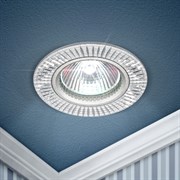 ЭРА Встраиваемый светильник алюминиевый KL32 AL/SL/1 MR16 12V 50W серебро Б0049559