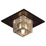 Lussole PROMO 2 Металл Хром / венге Стекло Светильник встраиваемый G9 40W LSF-1300-01