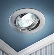 ЭРА Встраиваемый светильник литой KL1A SN/1 поворотный, MR16, 12V, 50W, сатин никель Б0049566