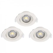 Eglo 32896 Комплект светодиодных встраиваемых светильников регул. SARTIANO, 3х5W(LED), 3х470lm, 90, ET45, пластик 32896