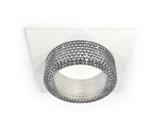 Ambrella Комплект встраиваемого светильника с композитным хрусталем XC6520040 SWH/CL белый песок/прозрачный MR16 GU5.3 (C6520, N6150) XC6520040