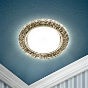 ЭРА Встраиваемый светильник со светодиодной подсветкой ЭРА DK LD51 WH/BK GX53 белый черный Б0057464