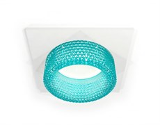 Ambrella Комплект встраиваемого светильника с композитным хрусталем XC6520043 SWH/BL белый песок/голубой MR16 GU5.3 (C6520, N6153) XC6520043