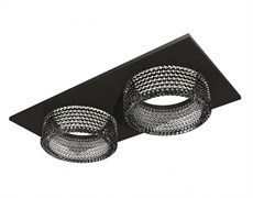 Ambrella Комплект встраиваемого светильника с композитным хрусталем XC6526041 SBK/BK черный песок/тонированный MR16 GU5.3 (C6526, N6151) XC6526041