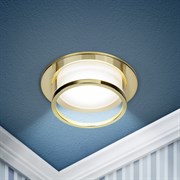 ЭРА Встраиваемый светильник декоративный DK99 GD MR16 GU5.3 золото Б0058395