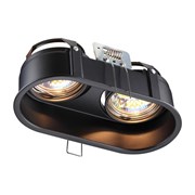 Novotech 370841 SPOT NT22 черный Светильник встраиваемый IP20 GU10 2*50W 220V CLOUD 370841