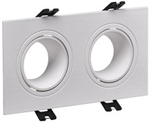 IEK Светильник 4102 встраиваемый 2хMR16 квадрат пласт. белый LT-UVB0-4102-GU05-2-K01