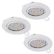 Eglo 75349 Комплект светодиод. встраив. светильников EINBAUSPOT LED, 3x3W (GU10), 87х87, сталь, белый 75349