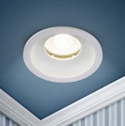 ЭРА Встраиваемый светильник влагозащищенный WR4 SWH MR16/GU5.3 IP44 белый матовый Б0061185