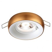 Novotech 370800 SPOT NT21 249 белый/матовое золото Светильник встраиваемый влагозащищенный IP44 GU10 50W 220V WATER 370800