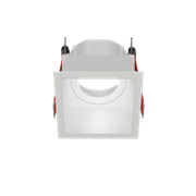 Varton Рамка для модульного светильника FLEX 50 10 квадратная встраиваемая утопленная 85х85х65мм RAL9010 поворотная V1-R0-00435-10006-2000000