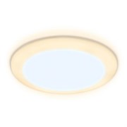 Ambrella Встраиваемый cветодиодный светильник с подсветкой и регулируемым крепежом DCR307 24W+6W 6400K/3000K 85-265V D230*35 DCR307