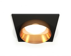 Ambrella Комплект встраиваемого светильника XC6521024 SBK/PYG черный песок/золото желтое полированное MR16 GU5.3 (C6521, N6134) XC6521024