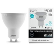 Gauss Лампа Elementary MR16 5.5W 450lm 4100К GU10 LED 13626 Gauss Лампа Elementary MR16 5.5W 450lm 4100К GU10 LED 13626