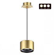 Novotech 358966 SPOT NT22 бронза св. Светильник встраиваемый с перекл. цв. температуры, провод 2м IP20 LED 3000К\4000К\6000К 12W вниз + 3W вверх 110-2 358966