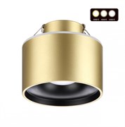 Novotech 358963 SPOT NT22 бронза св. Светильник встраиваемый с переключ. цв. температуры IP20 LED 3000К\4000К\6000К 12W вниз + 3W вверх 110-265V GIRO 358963