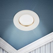 ЭРА Встраиваемый светильник алюминиевый KL107 WH/GD MR16 GU5.3 белый золото Б0061095