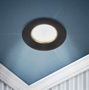 ЭРА Встраиваемый светильник алюминиевый KL107 BK/GD MR16 GU5.3 черный золото Б0061097