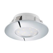 Eglo  Светильник LED встраиваемый PINEDA, 1х6W(LED), Ø78, IP44, пластик, хром 95818