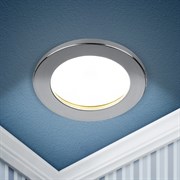 ЭРА Встраиваемый светильник влагозащищенный ЭРА KL95 CH GX53 IP44 хром Б0055811