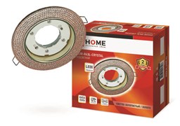 Светильник встраиваемый GX53R-crystal R43L под лампу GX53 с подсветкой 230B Светло-Золотистый/ Золото 4690612016207 pe731150