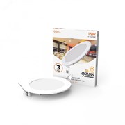 Светодиодный встраиваемый светильник ультратонкий круглый IP20 15W 2700K 1/20 939111115 pe701504