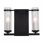 ST LUCE SL334.401.02 Бра Черный, Никель/Прозрачный E14 2*60W SL334.401.02 ST LUCE SL334.401.02 Бра Черный, Никель/Прозрачный E14 2*60W SL334.401.02