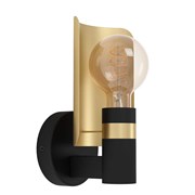 Eglo 900375 Бра HAYES, 1x40W, E27, L120, H225, A120, сталь, черный, золотой 900375