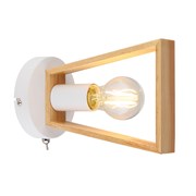 Arte Lamp A8030AP-1WH BRUSSELS Бра с выкл, дерево/белый металл A8030AP-1WH Arte Lamp A8030AP-1WH BRUSSELS Бра с выкл, дерево/белый металл A8030AP-1WH