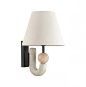 Odeon Light 5410/1W MODERN ODL_EX23 31 черный матов./бежевый металл/полирезин/ткань Бра E14 1*40W BAGEL 5410/1W Odeon Light 5410/1W MODERN ODL_EX23 31 черный матов./бежевый металл/полирезин/ткань Бра E14 1*40W BAGEL 5410/1W