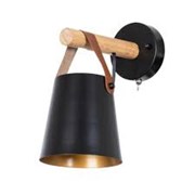 Arte Lamp A7032AP-1BK THOMAS Бра металл/дерево/кожа A7032AP-1BK Arte Lamp A7032AP-1BK THOMAS Бра металл/дерево/кожа A7032AP-1BK