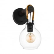 Eglo 43619 Бра RODING, 1Х40W, E27, L180, H350, A180, сталь/дерево/стекло, черный/коричневый/прозрачный 43619 Eglo 43619 Бра RODING, 1Х40W, E27, L180, H350, A180, сталь/дерево/стекло, черный/коричневый/прозрачный 43619