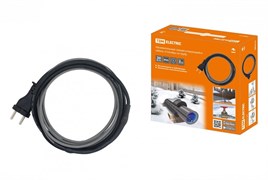 TDM Нагревательный саморегулирующийся кабель Стоплёд" НСК30-Н с вилкой, на трубу (30м/480Вт)" SQ2510-0009