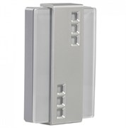 Zamel Звонок VETRO", проводной, эл.-механич., 220 В, серебристый+серебристое стекло 8мм, 85 дБ" GNS-247/A-SRB